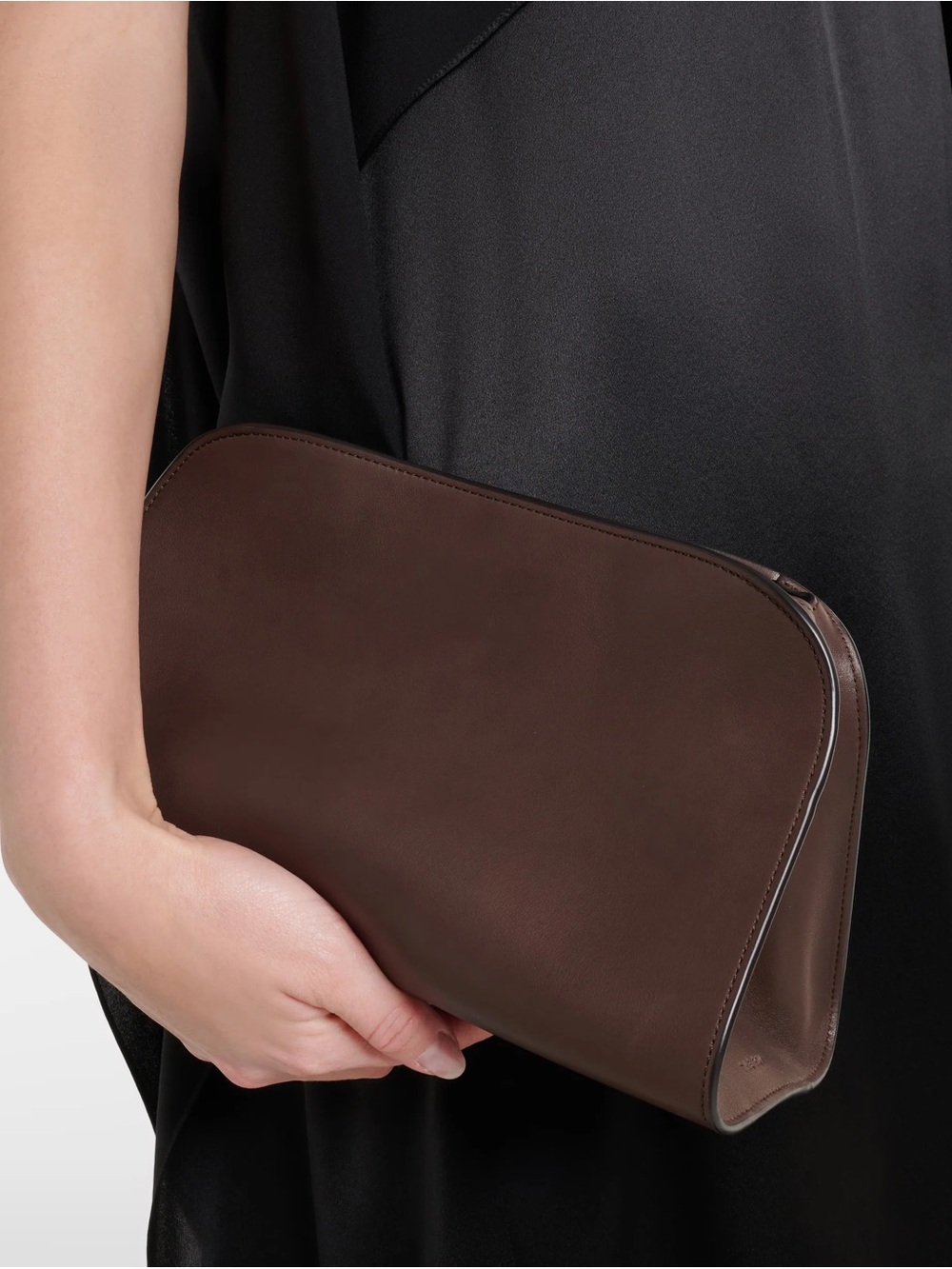 The Row Peggy Brown Leather Clutch - Inspired - Picture 6 of 13